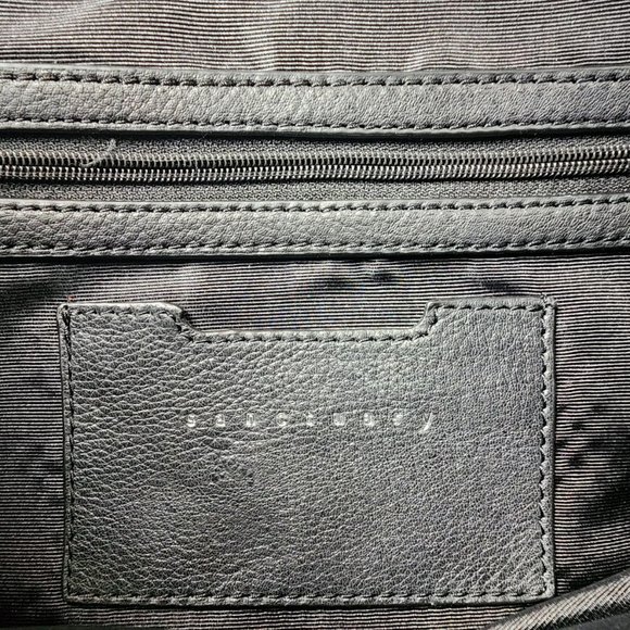 Sanctuary Black Leather Crossbody Oversize Clutch Purse - Picture 10 of 11